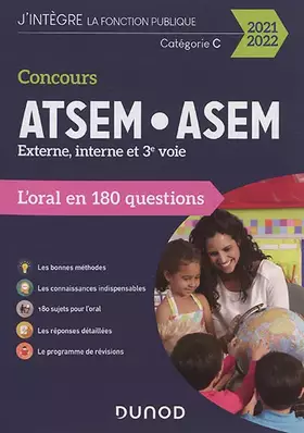 Couverture du produit · Concours ATSEM/ASEM 2021/2022 - L'oral en 180 questions: L'oral en 180 questions (2021-2022)