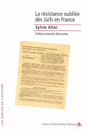 Couverture du produit · La résistance oubliée des Juifs en France