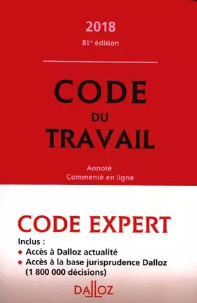 Couverture du produit · Code du travail: Annoté et commenté en ligne