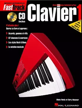 Couverture du produit · Fasttrack - clavier 1 (f) - version francaise - piano ou clavier +cd