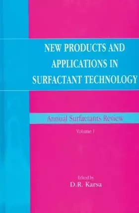 Couverture du produit · New Products and Applications in Surfactant Technology (Sheffield Annual Surfactants Review)