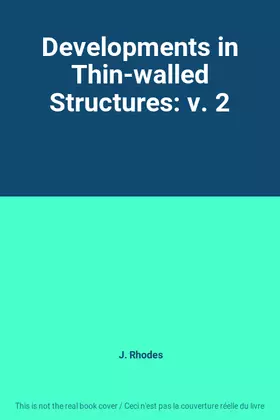 Couverture du produit · Developments in Thin-walled Structures: v. 2