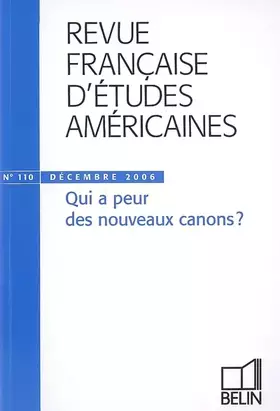Couverture du produit · RFEA N°110 (2006-4): Qui a peur des nouveaux canons ?