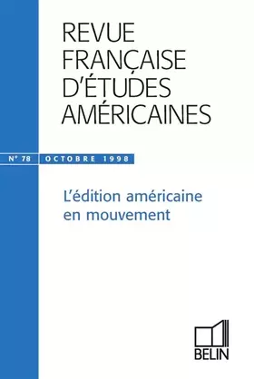 Couverture du produit · RFEA N°78 (1998-4): L'édition américaine en mouvement