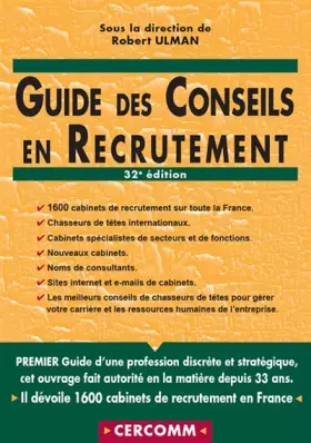 Couverture du produit · Guide des conseils en recrutement
