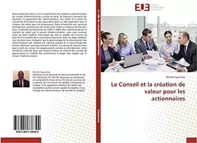 Couverture du produit · Le Conseil et la création de valeur pour les actionnaires (Omn.Univ.Europ.)