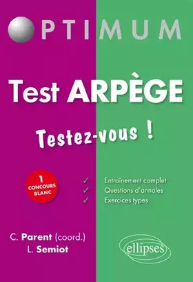 Couverture du produit · Test ARPEGE: Testez-vous !