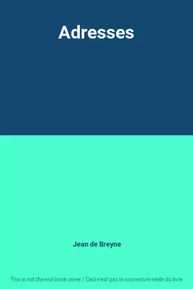 Couverture du produit · Adresses
