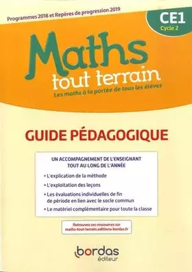 Couverture du produit · Maths tout terrain CE1: Guide pédagogique