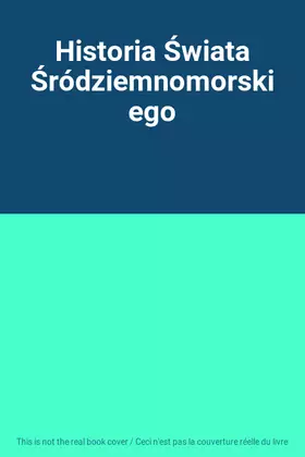 Couverture du produit · Historia Świata Śródziemnomorskiego