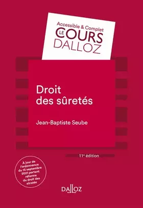 Couverture du produit · Droit des sûretés. 11e éd.