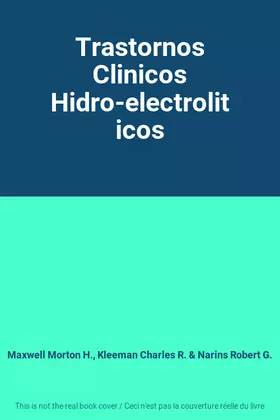 Couverture du produit · Trastornos Clinicos Hidro-electroliticos