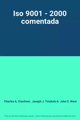 Couverture du produit · Iso 9001 - 2000 comentada