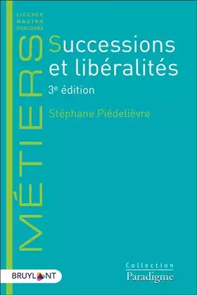 Couverture du produit · Successions et libéralités