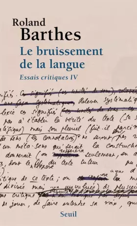 Couverture du produit · Essais critiques IV : Le bruissement de la langue