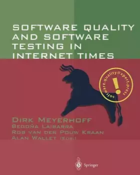 Couverture du produit · Software Quality and Software Testing in Internet Times