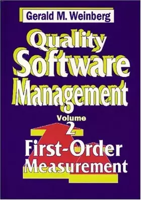 Couverture du produit · Quality Software Management: First-Order Measurement