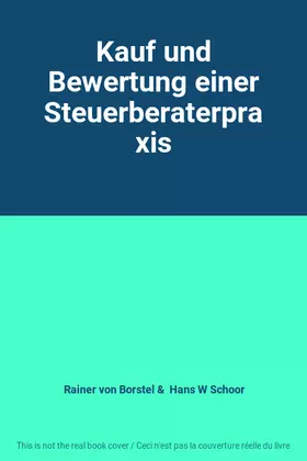 Couverture du produit · Kauf und Bewertung einer Steuerberaterpraxis