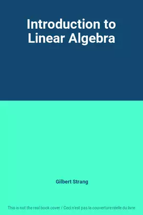 Couverture du produit · Introduction to Linear Algebra