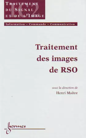 Couverture du produit · Traitement des images de radar à synthèse d'ouverture