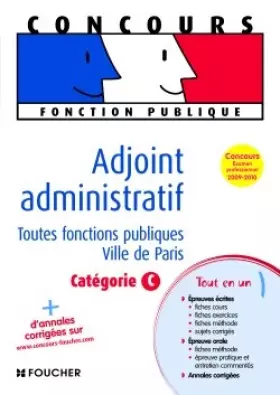 Couverture du produit · Adjoint administratif: Toutes fonctions publiques Ville de Paris Catégorie C