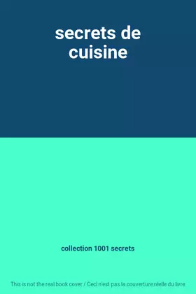 Couverture du produit · secrets de cuisine