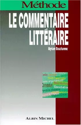 Couverture du produit · Le commentaire littéraire