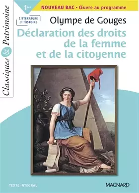 Couverture du produit · La Déclaration des droits de la femme et de la citoyenne - Bac Français 1re 2023 - Classiques et Patrimoine