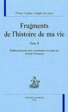 Couverture du produit · Fragments de l'histoire de ma vie. tome II