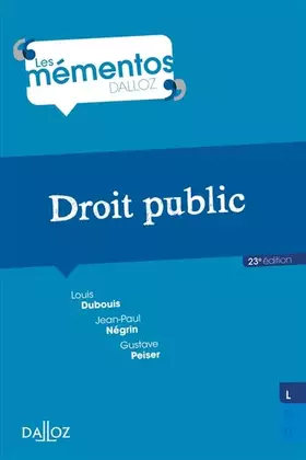 Couverture du produit · Droit public 23ed