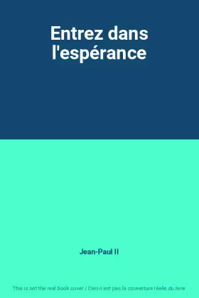 Couverture du produit · Entrez dans l'espérance