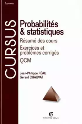 Couverture du produit · Probabilités & statistiques: Résumé des cours. Exercices et problèmes corrigés. QCM