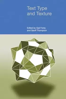 Couverture du produit · Text Type and Texture (Functional Linguistics)