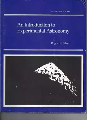 Couverture du produit · Introduction to Experimental Astronomy
