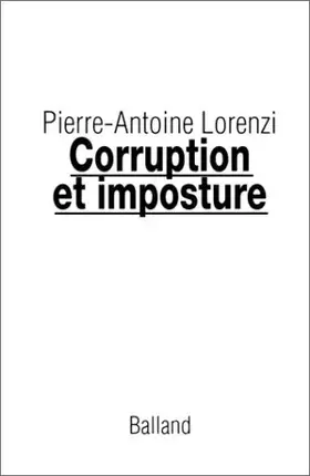 Couverture du produit · Corruption et imposture