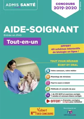 Couverture du produit · Concours Aide-soignant - Entrée en IFAS - Tout-en-un: Concours 2019-2020 - Avec 40 schémas interactifs