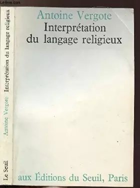 Couverture du produit · Interprétation du langage religieux