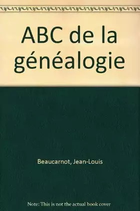 Couverture du produit · ABC de la généalogie