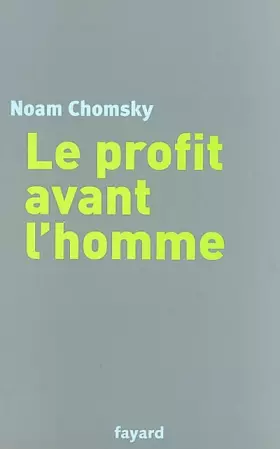 Couverture du produit · Le profit avant l'homme