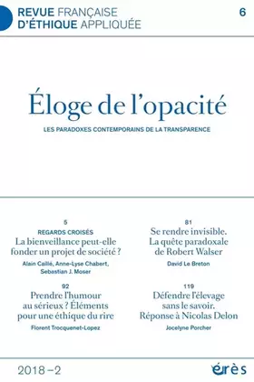 Couverture du produit · RFEA 6 - Éloge de l'opacité: Les paradoxes contemporains de la transparence