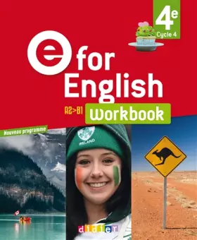 Couverture du produit · E for English 4e (éd. 2017) - Workbook -version papier