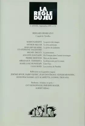 Couverture du produit · La règle du jeu n°17