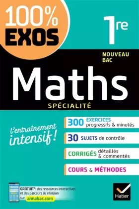 Couverture du produit · Maths 1re générale (spécialité): exercices résolus - Nouveau programme de Première