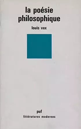 Couverture du produit · La Poésie philosophique