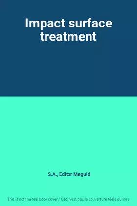 Couverture du produit · Impact surface treatment