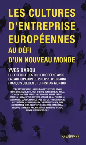 Couverture du produit · LES CULTURES D'ENTREPRISE EUROPEENNES: Au défi d'un nouveau monde