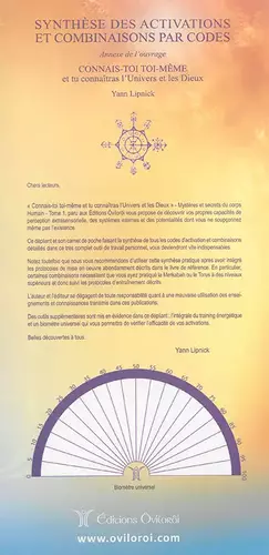 Couverture du produit · Synthèse des activations et combinaisons par codes: Annexe de l'ouvrage "Connais-toi toi-même et tu connaîtras l'Univers et les