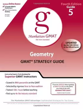 Couverture du produit · Geometry GMAT Strategy Guide, Guide 5 (Manhattan GMAT Preparation Guides), 4th Edition