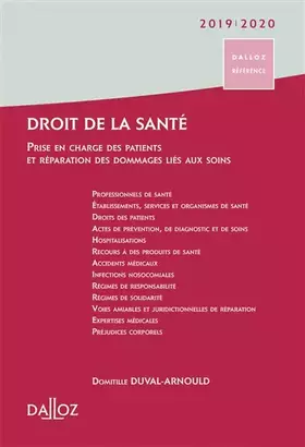 Couverture du produit · Droit de la santé 2019/20 -Prise en charge patients, réparation des dommages consécutifs aux soins