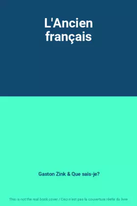 Couverture du produit · L'Ancien français